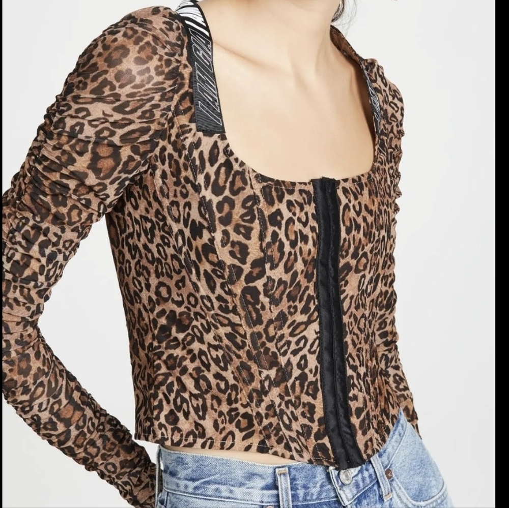 I.AM.GIA Leopard Print Chelsea Corset Top Cheetah